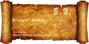Blayer Nedda névjegykártya